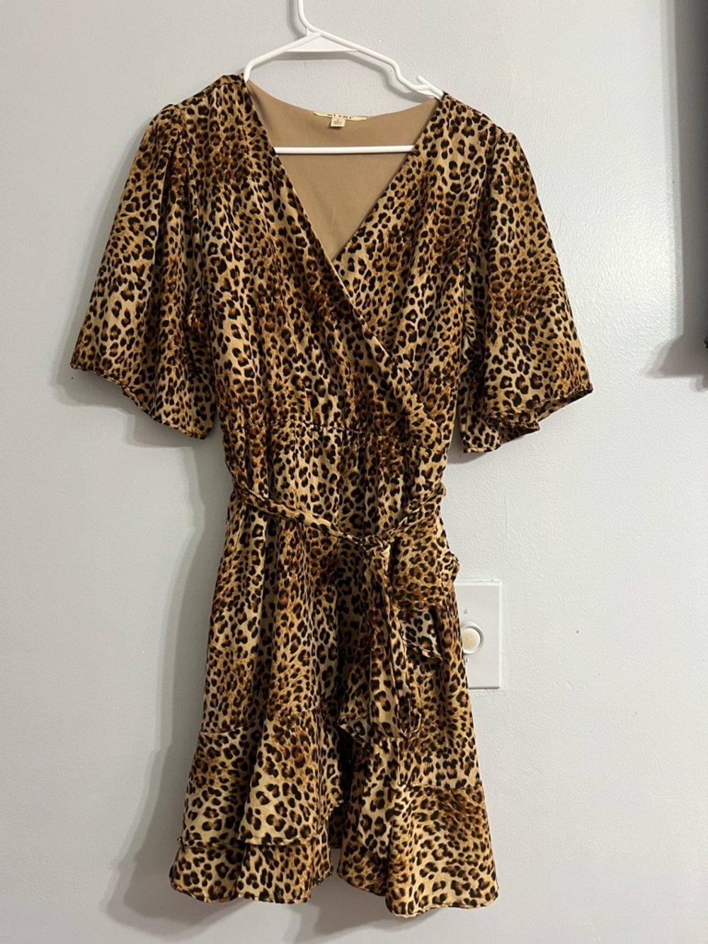 miami Leopard Print Mini Dress in Brown and Black